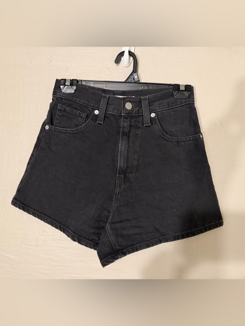 Levi's Black High-Rise Denim Shorts